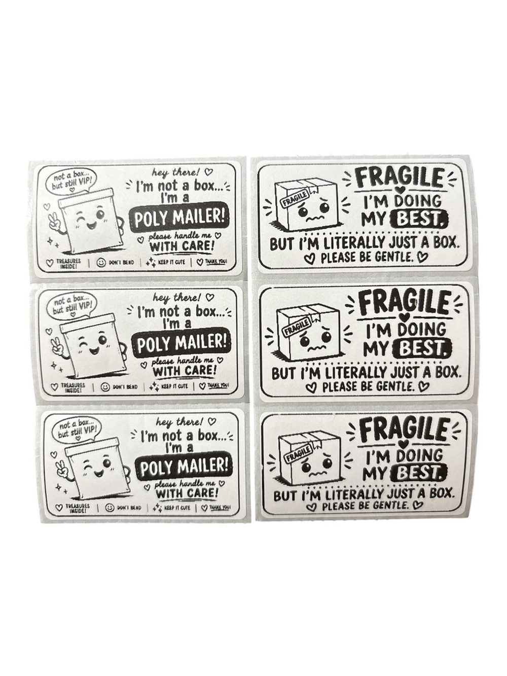 Fragile Stickers for Boxes or Poly Mailers Qty: 100 Thermal Labels - pick style - Picture 4 of 4